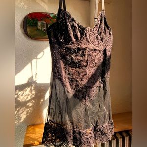 Forever 21 Black Silky Sleepwear S Lingerie Short Length 🖤 *Adjustable*